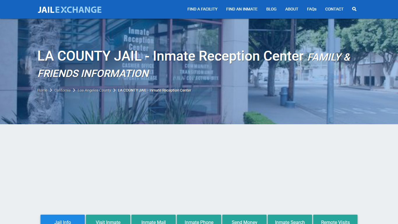 LA COUNTY JAIL - Inmate Reception Center CA - JAIL EXCHANGE